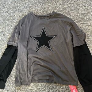 Gray Star Long Sleeve Shirt